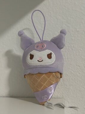 Sanrio Kuromi Ice Cream Squishy‎ Plush Keychain Slow Rising Kawaii Bag Charm